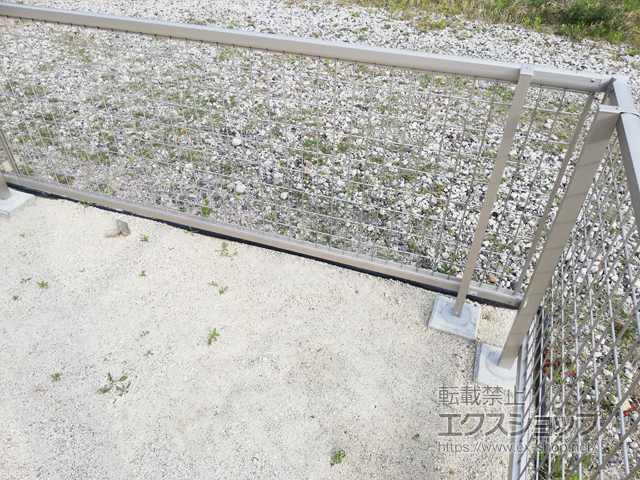 愛知県岡崎市ののフェンス・柵 シンプレオフェンスM2型 縦井桁メッシュ 自由柱施工 施工例