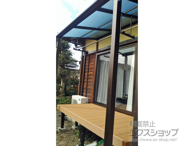 熊本県熊本市ののテラス屋根 ヴェクターテラス F型 テラスタイプ 単体 積雪〜20cm対応 施工例