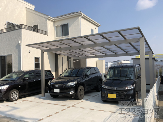 宮城県仙台市ののカーポート エフルージュ ツイン 積雪〜20cm対応 施工例