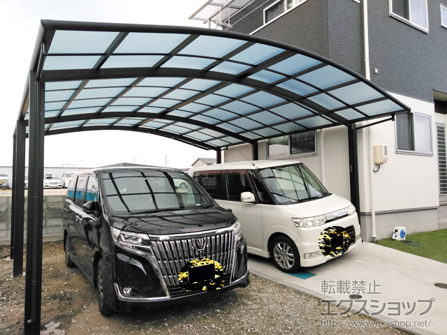 広島県福山市ののカーポート レイナツインポートグラン 延長　積雪〜20cm対応 施工例