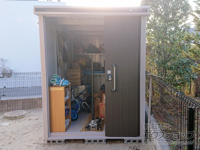 宮城県仙台市のの物置・屋外倉庫 エルモ 積雪型 1870×2570×2356 LMDS-1825H-DW 施工例