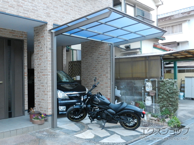 兵庫県明石市ののサイクルポート・駐輪場 ネスカFミニ (フラットスタイル) 積雪〜20cm対応 施工例