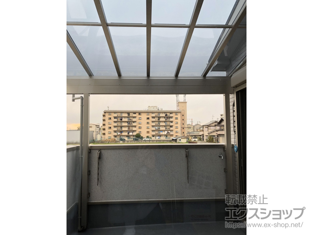 大阪府東大阪市ののバルコニー・ベランダ屋根 ヴェクターテラス F型 1500 屋根タイプ 単体 積雪〜50cm対応 施工例