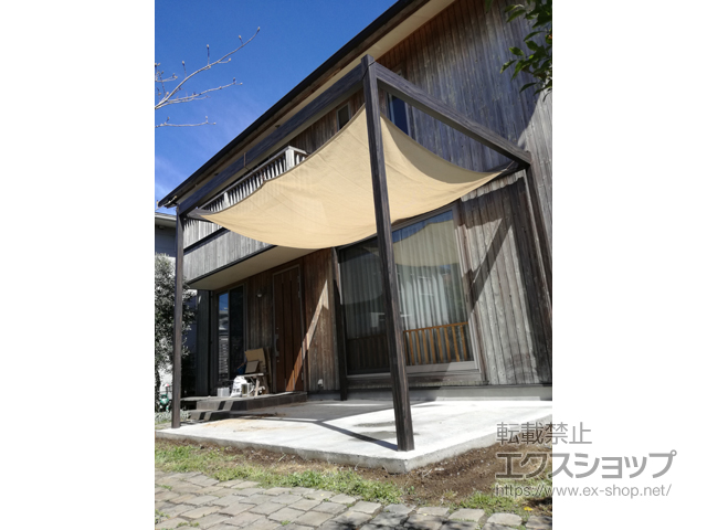 千葉県木更津市ののテラス屋根 ポーチガーデン フレーム・ポーチ 独立タイプ 施工例