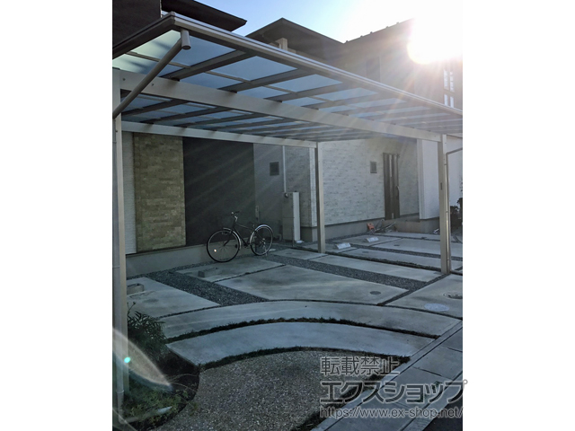 埼玉県越谷市ののカーポート エフルージュ ツイン 積雪〜20cm対応 施工例