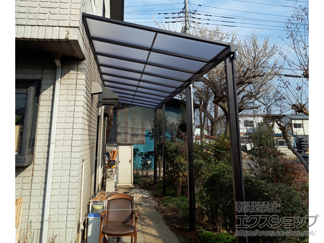 埼玉県狭山市ののテラス屋根 ヴェクターテラス F型 テラスタイプ 三連棟 積雪〜20cm対応 施工例