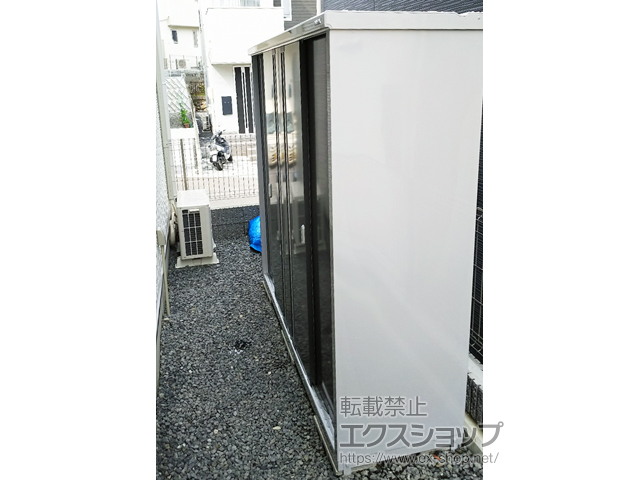 広島県広島市のの物置・屋外倉庫 シンプリー 一般型 2160×615×1903　MJX-216EP-PG 施工例