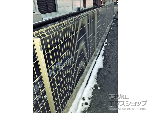 石川県金沢市ののフェンス・柵 イーネットフェンス 2F型 自由柱施工 施工例
