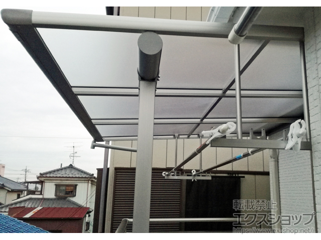 埼玉県三郷市ののバルコニー・ベランダ屋根 ヴェクターテラス F型 屋根タイプ 単体 積雪〜20cm対応 施工例