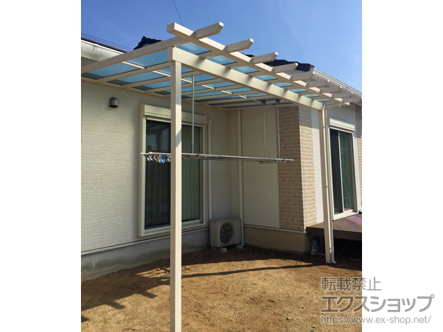 香川県高松市ののテラス屋根 サザンテラス (パーゴラ仕様) テラスタイプ 単体 積雪〜20cm対応 施工例