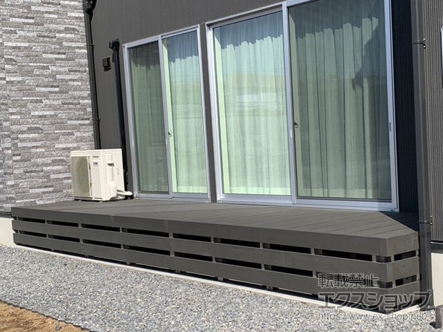 茨城県坂東市ののウッドデッキ リウッドデッキ 200 施工例