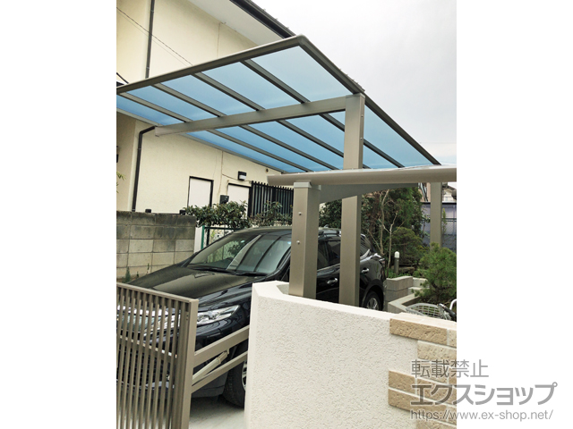 東京都小金井市ののカーポート スカイリード 片側支持 積雪〜20cm対応 施工例