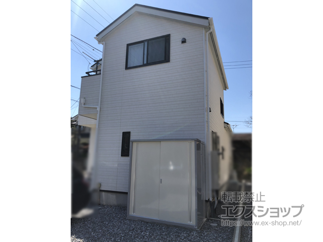 茨城県古河市のの物置・屋外倉庫 シンプリー 一般型 1740×905×1903 MJX-179E-P-FW 施工例