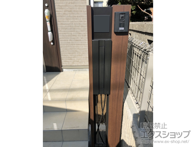 埼玉県久喜市のの機能門柱・ポスト ルシアスポストユニット BW02型 施工例