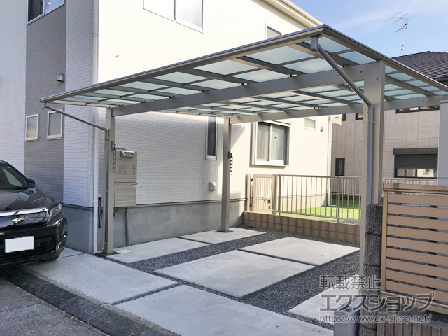 千葉県野田市ののカーポート エフルージュ ツイン 積雪〜20cm対応 施工例