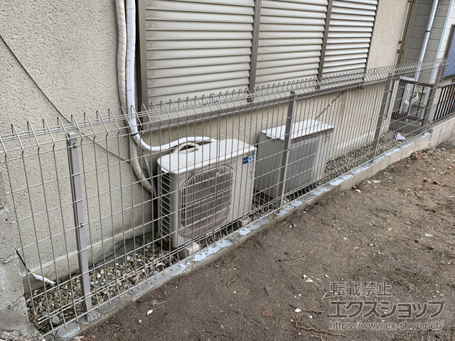 兵庫県神戸市ののフェンス・柵 メッシュフェンス G10-R 自由柱 施工例