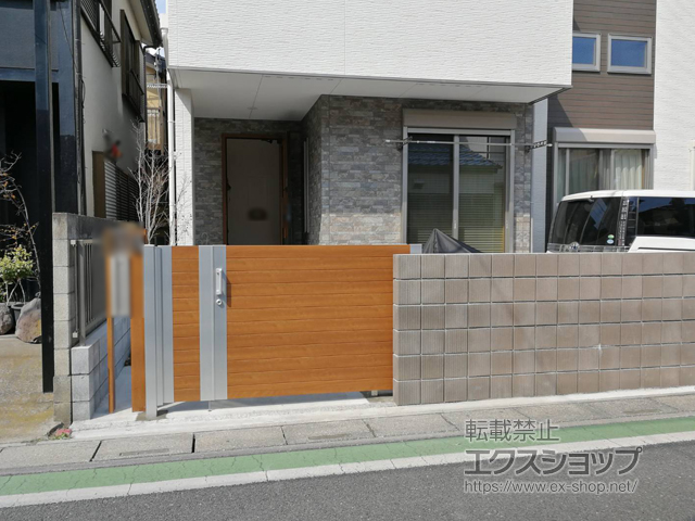 埼玉県さいたま市のの門扉 レナードM5型 袖扉付きタイプ（17・04）12 施工例