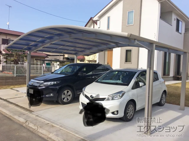 茨城県牛久市のYKKAPのカーポート レイナツインポートグラン　積雪～20cm対応 施工例