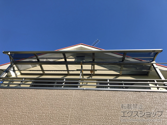 東京都八王子市ののバルコニー・ベランダ屋根 スピーネ R型 屋根タイプ 単体 積雪〜20cm対応 施工例