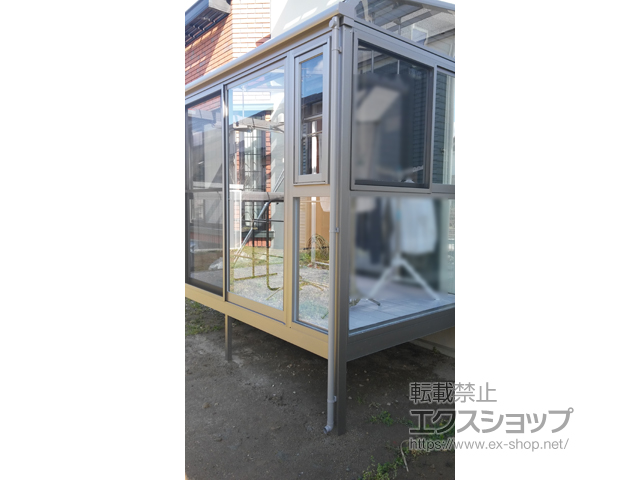 宮城県仙台市ののテラス囲い・サンルーム サニージュ R型 床納まり ランマ無 積雪〜20cm対応 施工例