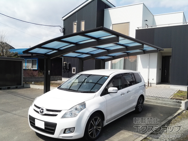 青森県三沢市ののカーポート レイナポートグラン50 積雪〜50cm対応 施工例