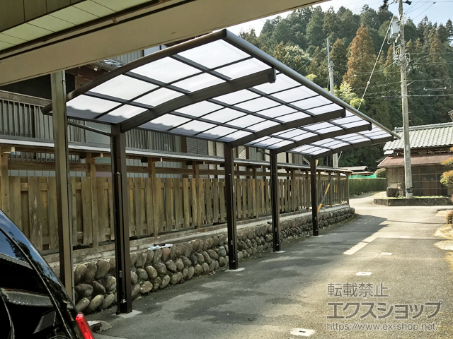 岐阜県関市ののカーポート レイナポートグラン 縦連棟　積雪〜20cm対応 施工例