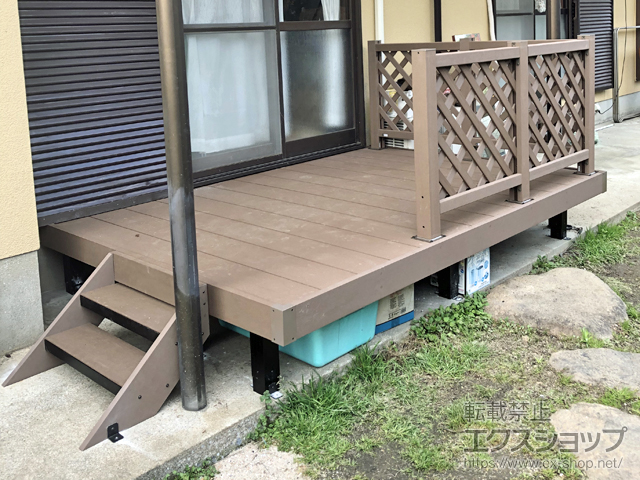 福岡県田川郡糸田町ののウッドデッキ マージウッドデッキ 施工例