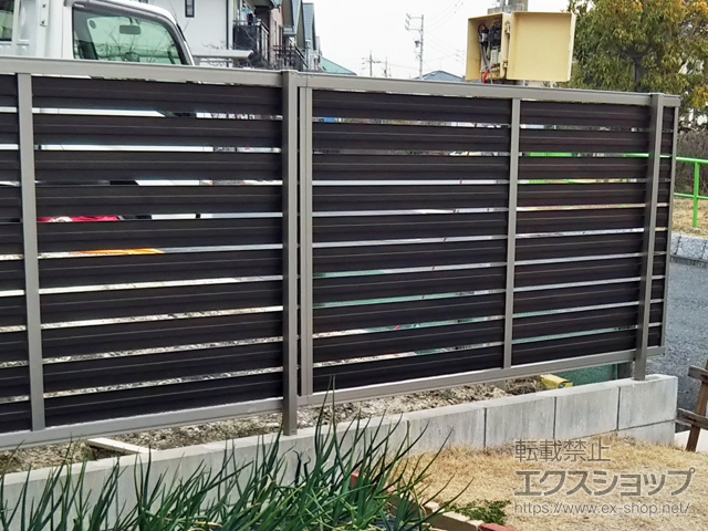 愛知県名古屋市のLIXIL リクシル(新日軽)のフェンス・柵 セレビューフェンス RP3型 自在柱 施工例