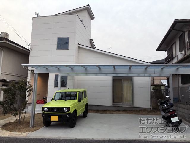 兵庫県加古川市ののカーポート エフルージュ トリプル 積雪〜20cm対応 施工例