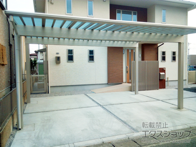 群馬県前橋市ののカーポート エフルージュ ツイン50 積雪〜50cm対応 施工例