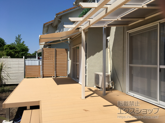 埼玉県北葛飾郡松伏町ののウッドデッキ リウッドデッキ 200 施工例