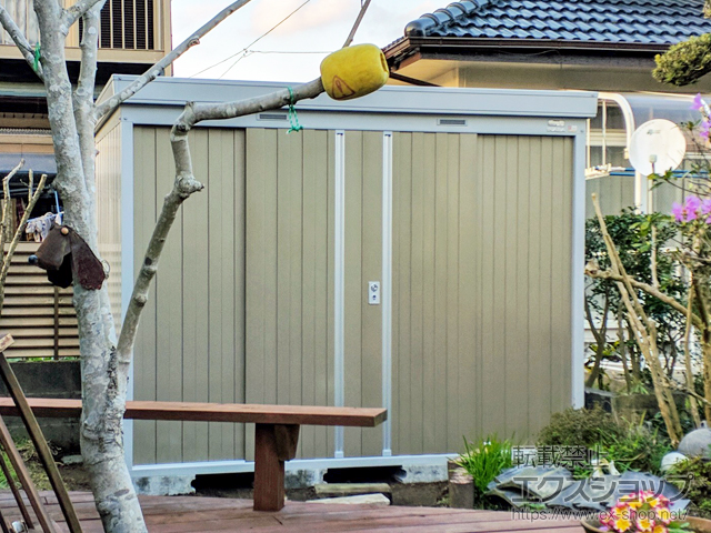 鹿児島県日置市のの物置・屋外倉庫 ネクスタ 一般型 2630×1370×2020 NXN-36S-MB 施工例