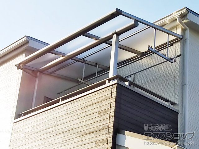 兵庫県神戸市ののバルコニー・ベランダ屋根 プレシオステラス F型 屋根タイプ 単体 積雪〜20cm対応 施工例