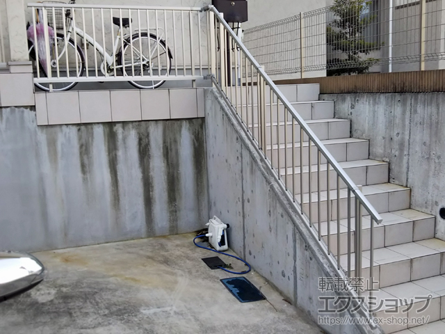 神奈川県横浜市ののフェンス・柵 シンプレオフェンスT1型 縦格子22本 自由柱施工 施工例