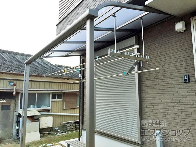 千葉県銚子市ののテラス屋根 スピーネ R型 テラスタイプ 単体 積雪〜20cm対応 施工例