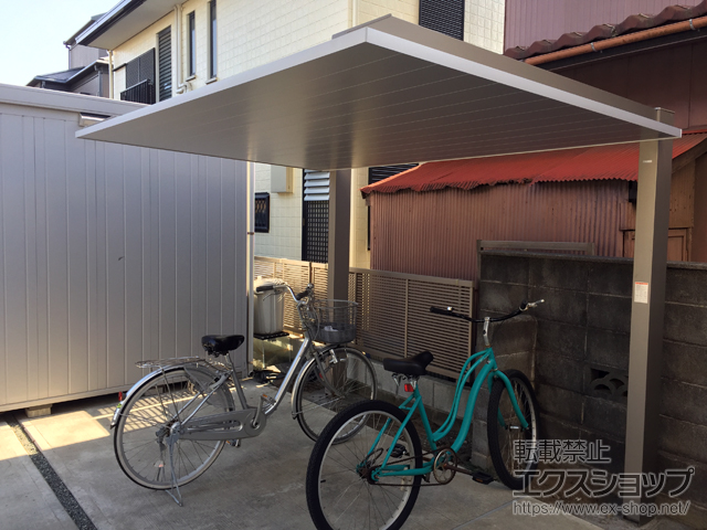 神奈川県藤沢市のLIXIL(リクシル)サイクルポート・駐輪場施工例(カーポートSCミニ 積雪20cm:57392551-1)