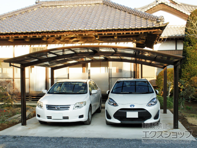 茨城県稲敷郡阿見町ののカーポート プレシオスポート ワイド 積雪〜20cm対応 施工例