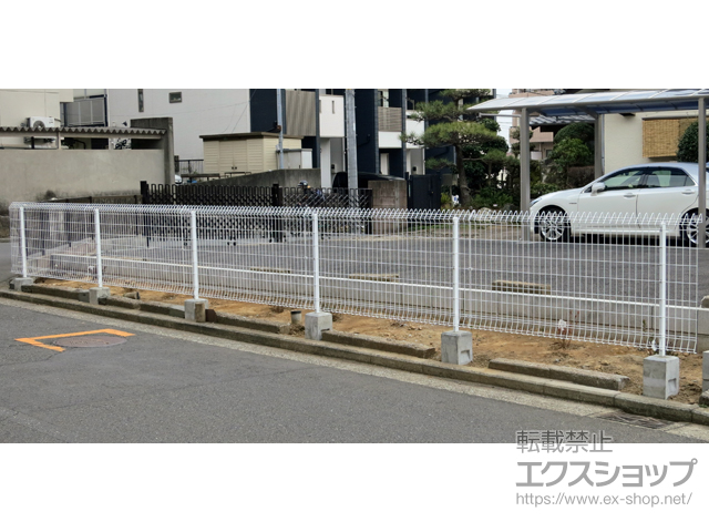 神奈川県横浜市ののフェンス・柵 メッシュフェンス G10-R 自由柱 施工例