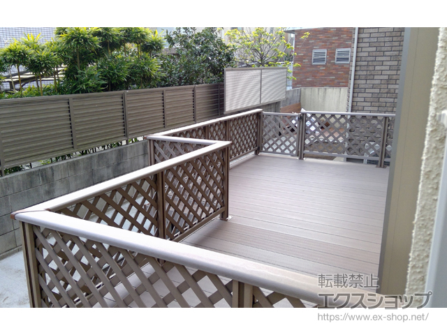 東京都世田谷区ののフェンス・柵 ライシスフェンス 5型 横目隠し アルミ多段柱使用 施工例