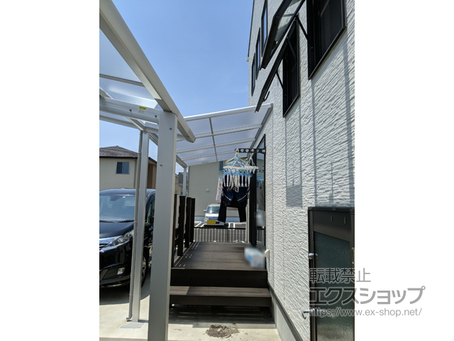 山口県防府市ののテラス屋根 ヴェクターテラス F型 テラスタイプ 単体 積雪〜20cm対応 施工例