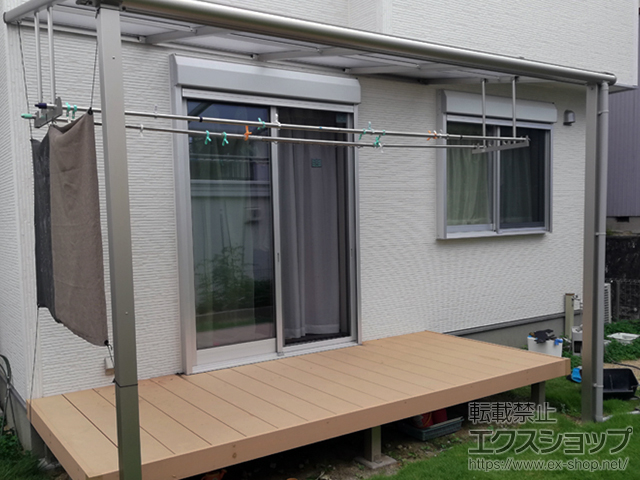 愛知県春日井市ののバルコニー・ベランダ屋根 プレシオステラス F型 テラスタイプ 単体 積雪〜20cm対応 施工例