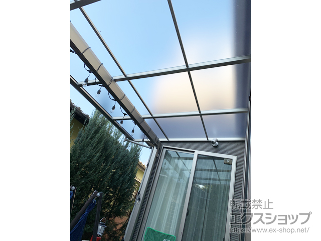 栃木県宇都宮市ののテラス屋根 ソラリア F型 テラスタイプ 単体 積雪〜20cm対応 施工例