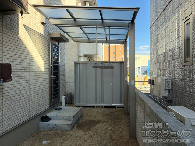 愛媛県伊予郡松前町ののテラス屋根 フーゴF 独立テラスタイプ 単体 積雪〜20cm対応 施工例