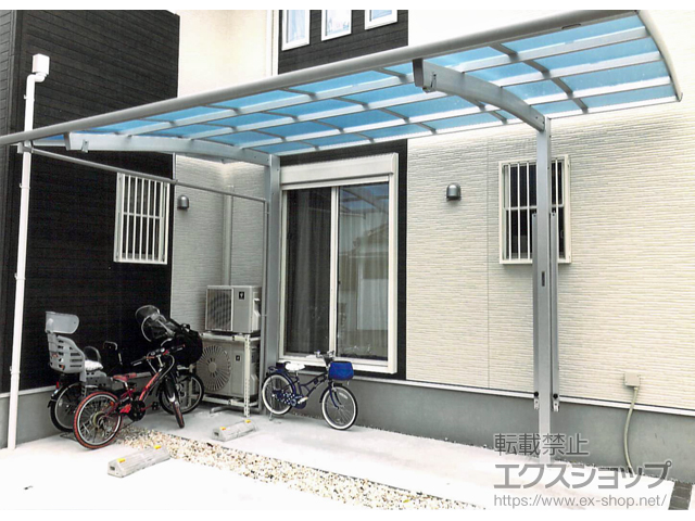 兵庫県尼崎市ののカーポート レイナポートREグラン 前下がり 積雪〜20cm対応 施工例