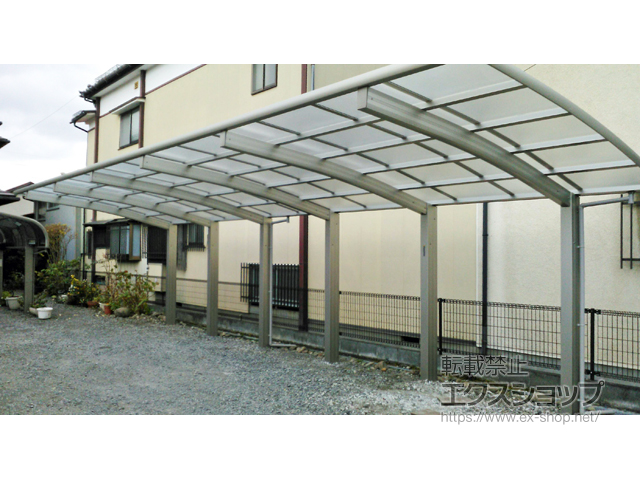 岩手県一関市ののカーポート レイナポートグラン50 縦連棟 積雪50cm対応 施工例