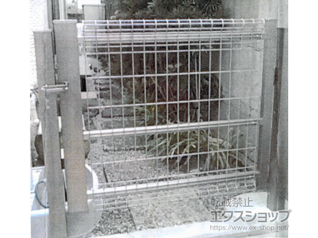 東京都世田谷区ののフェンス・柵 ユメッシュHR型門扉 片開き アルミ角型門柱 施工例