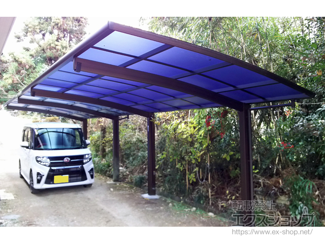 岐阜県多治見市ののカーポート プレシオスポート 縦連棟セット 積雪〜20cm対応 施工例