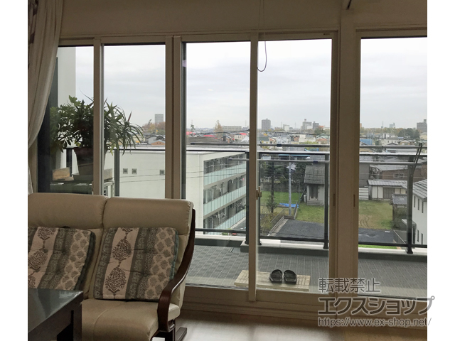 埼玉県越谷市のの二重窓（内窓） インプラス ダストバリア仕様 引違い窓 4枚建 施工例