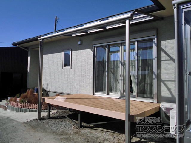 熊本県阿蘇市ののテラス屋根 スピーネ R型 テラスタイプ 単体 積雪〜20cm対応 施工例