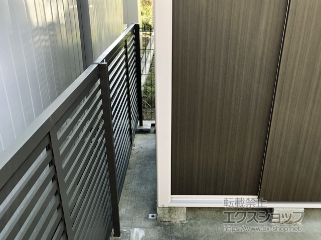 宮城県石巻市ののフェンス・柵 プレスタフェンス 3型 太横桟 フリーポールタイプ 施工例